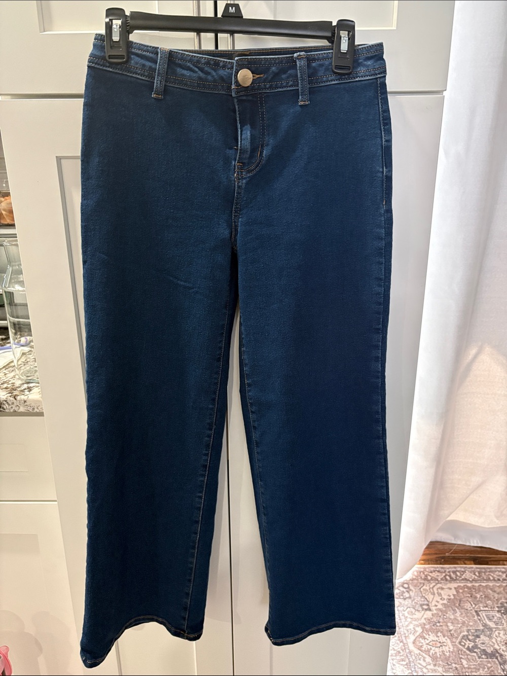 1822 Denim Dark Blue Wide-Leg Jeans